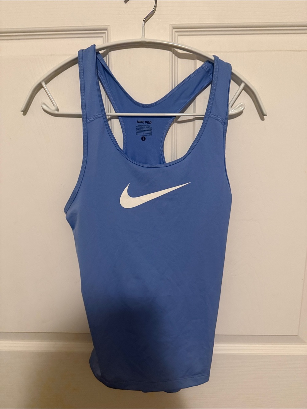 Nike Blue Racerback Tank with White Swoosh